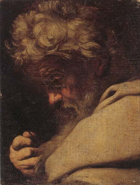 Study of saint bartholomew,head and shoulders, Francesco Fracanzano
